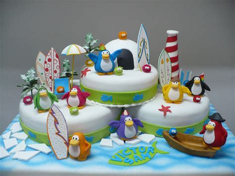 Club Penguin Birthday Cakes Penguin Cakes Cake Pool Party Cakes