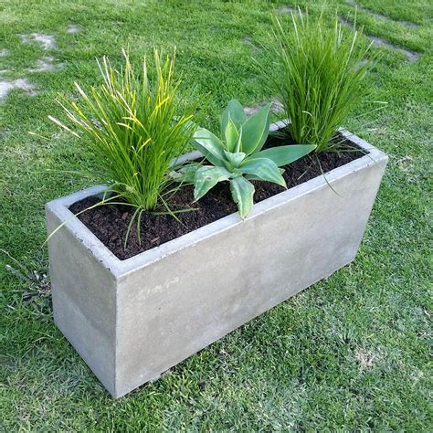 Rectangular Large Concrete Planter Trough 900mm X 300mm X Etsy