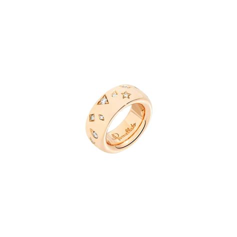 Achat Bague Pomellato Iconica En Or Rose Et Diamants