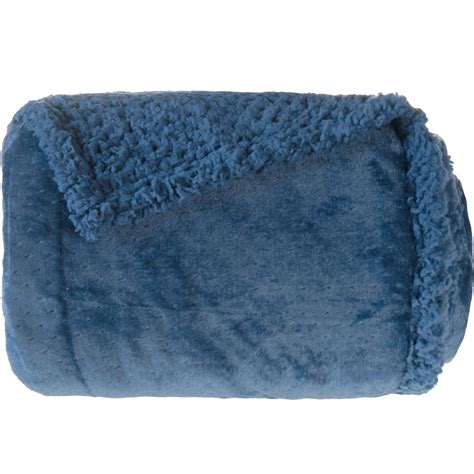 Cobertor King Sherpa Toque Pele De Carneiro Dupla Face 240x260cm Azul