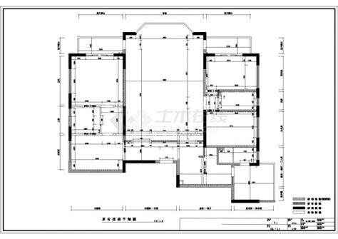 四居室样板房装修平面设计cad施工图四居室土木在线