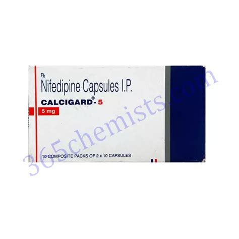 Calcigard 5 Capsule Nifedipine 5mg 365chemists