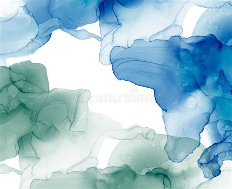 Alcohol Ink Texture Abstract Blue With Purple Hand Painted Background