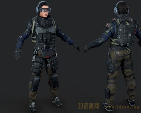 彩虹六号 围攻全套角色 Rainbow Six 模型骨骼 次世代角色3d模型合集 3d资源网 国内最丰富的3d模型资源分享交流平台