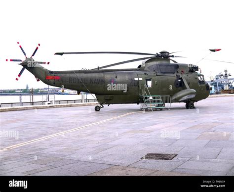 Westland Sea King Royal Navy helicopter, Liverpool, UK Stock Photo - Alamy