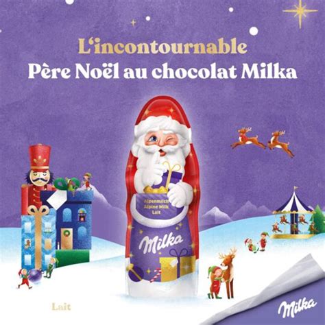 Chocolat au lait moulage Père Noël MILKA Le moulage de 90 g à Prix