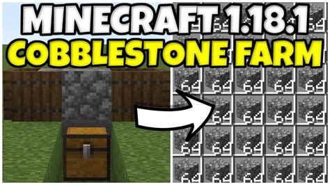 EASY AFK Cobblestone Farm Tutorial Minecraft 1 18 Java Bedrock Xbox