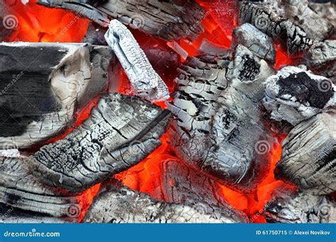 Textura Caliente Del Fondo Del Carb N De Le A Que Brilla Intensamente