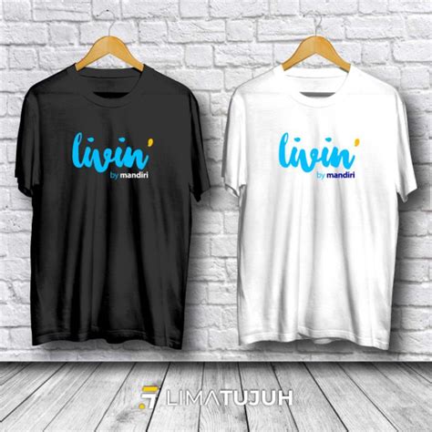 Jual Baju Kaos Livin By Mandiri Bahan S Premium Icloth Shopee