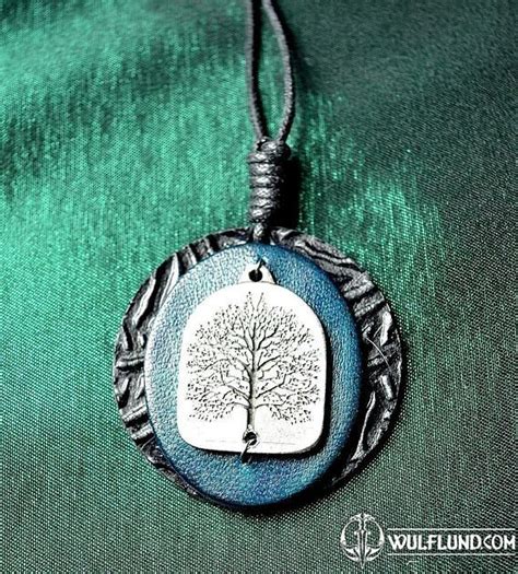 Baum Des Lebens Leder Und Metall Amulett Keltische Amulette Amulette