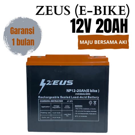 Jual Aki Genset Zeus Vrla V Ah E Bike Baterai Genset Accu Genset