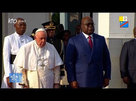 Cérémonie de bienvenue du pape François au Palais de la Nation à