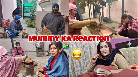 Sass Ne Banaya Pind De Chulhe Pe Gajar Ka Halwa Mummy Ka Reaction 😂