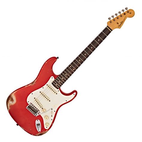 Disc Fender Custom Shop 59 Strat Heavy Relic Sfa Ca Red Cz555000 Gear4music