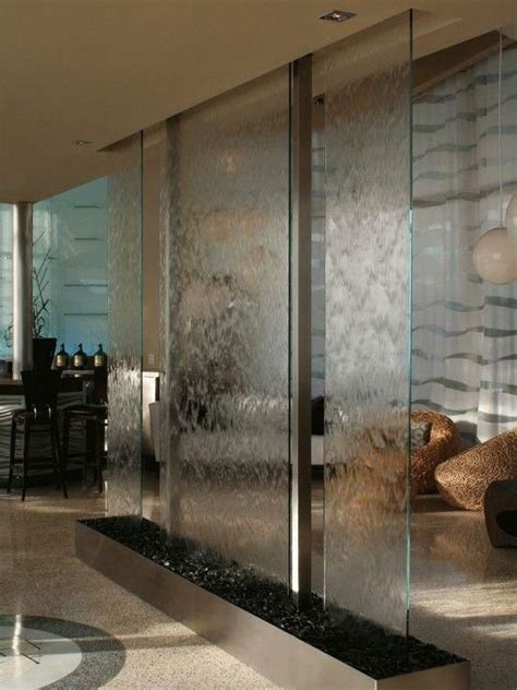 Glass Wall Waterfall Design Waterfall Wall Indoor Water Features