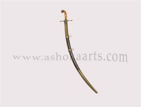 Turkish Sword Kilij Or Shamshir With Heavy Steel Blade And Horn