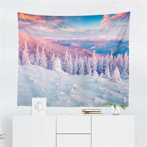 Winter Tapestry Winter Wall Tapestry Winter Wall Decor Winter Etsy