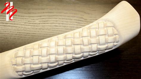 Плетёнка на топорище. Резьба по дереву - wood carving - топорище на ...