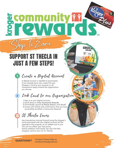 kroger rewards st thecla school
