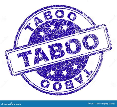 Scratched Textured Taboo Stamp Seal Stock Vector Illustration Of