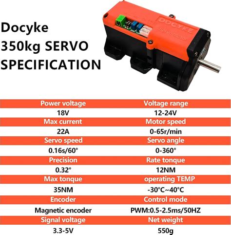 350kg High Torque Rc Servo 2 In 1 Servo And Motor 12v~24v High Voltage Full Metal Gear Digital