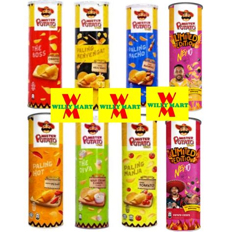 Mister Potato Mister Potato Crisps Canister Original Honey Cheese Bbq