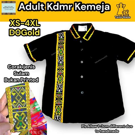 New Cm D Gold Sulam Tradisi Modern Kadazan Dusun Sabah Baju Kaamatan