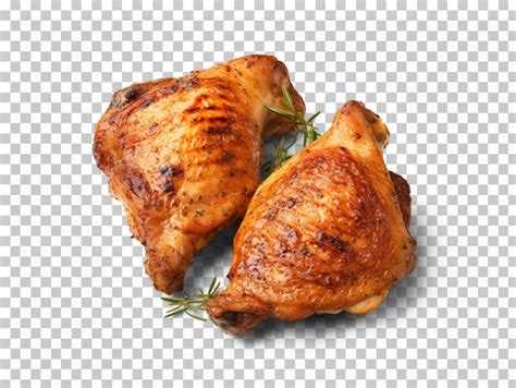 Cuisses de poulet grillées isolées sur fond transparent png psd PSD