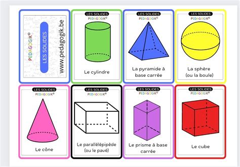 Cartes Pour Travailler Les Solides Enseignons Be