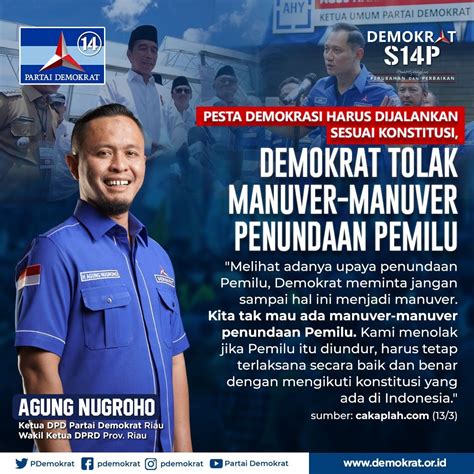 Partai Demokrat On Twitter Melihat Adanya Upaya Penundaan Pemilu