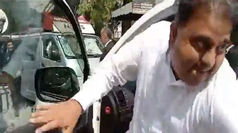 Imran Khan Aide Fawad Chaudhry Runs For Life As He Spots Cops Outside