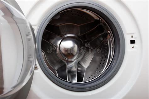 Open The Door Of White Washing Machine Stock Photo Image Of Object