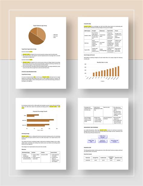 Cafe or Coffee Shop Marketing Plan Template in Word, Pages, Google Docs - Download | Template.net