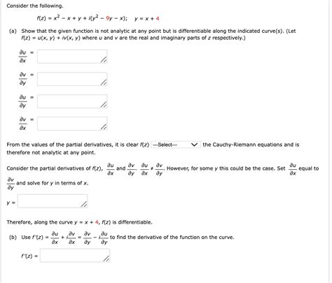 Solved Consider The Following F Z X2−x Y I Y2−9y−x Y X 4