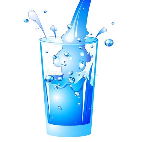 Glass with water stock vector. Illustration of beverage - 17651781