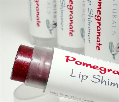 Pomegranate Vegan Lip Tint Moisturizing Lip Shimmer Natural