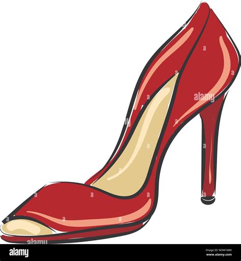 Chaussure Talon Aiguille Rouge Banque D Images Vectorielles Alamy