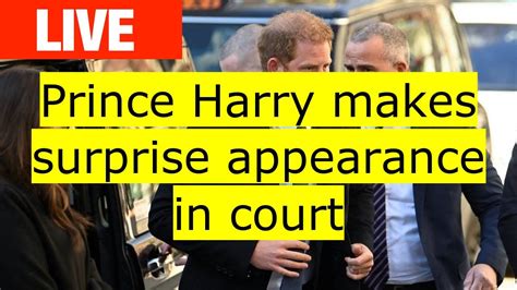 Prince Harry Makes Surprise Appearance In Court Youtube