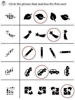 Visual Perception Visual Closure Worksheets OT Activities By