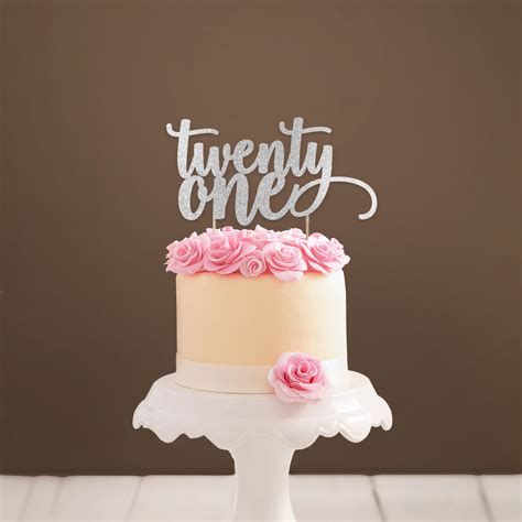 Twenty One Cake Topper 21 Cake Topper 21st Birthday Etsy