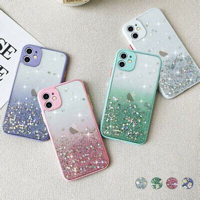 Glitter Clear Case Iphone Pro Xr Se Shockproof Girls Phone