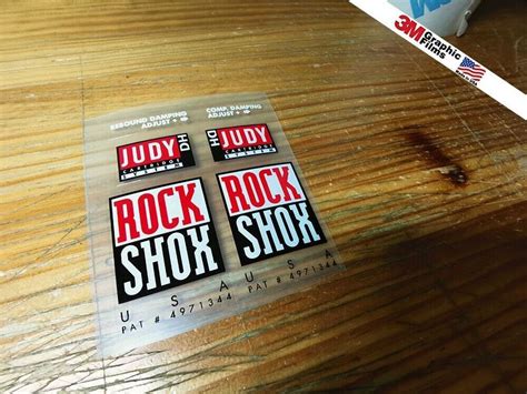 Rock Shox JUDY DH Forcella Anni 90 Logo Decalcomania X2 Adesivo