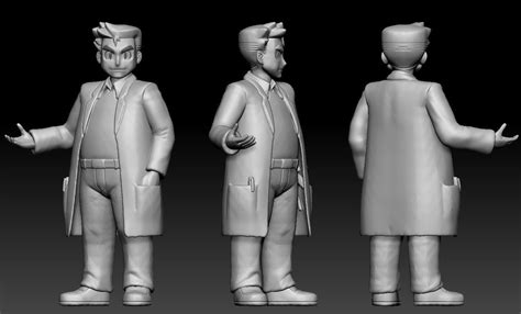 Pokemon Professor Oak 3d Model 3d Printable Cgtrader