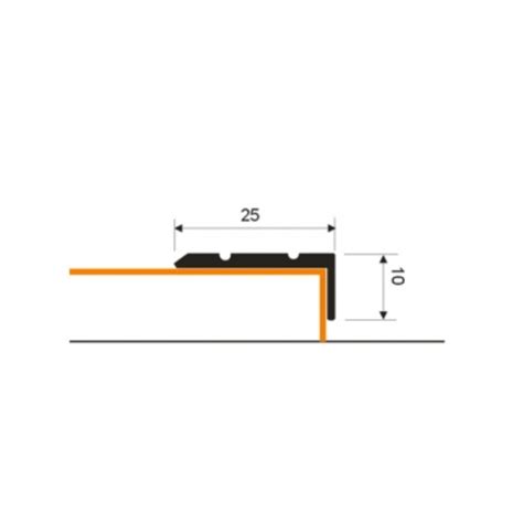 Kątownik listwa schodowa Aspro 25x10 aluminium złoto 01 dł 0 9m