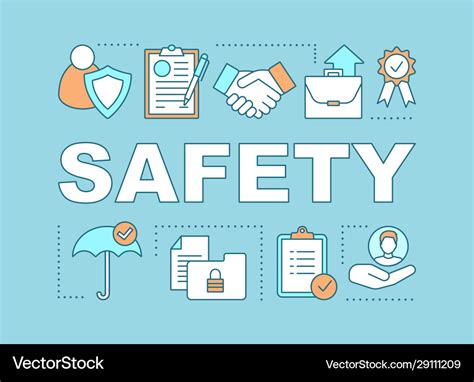 Safety Word Concepts Banner Royalty Free Vector Image