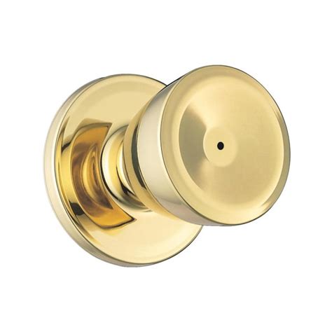 Weiser Beverly Polished Brass Privacy Door Knob In The Door Knobs Department At