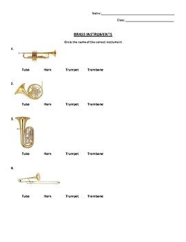 Brass Instrument Identification Assignment By Music With Chrissy Holbrook