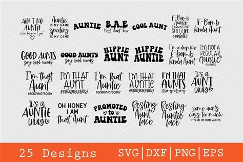 25 Spoony Auntie Bundle Design 3 Graphic By Spoonyprint Creative Fabrica