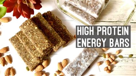 Homemade High Protein Energy Bars Recipe Healthy Snack Ready To Eat