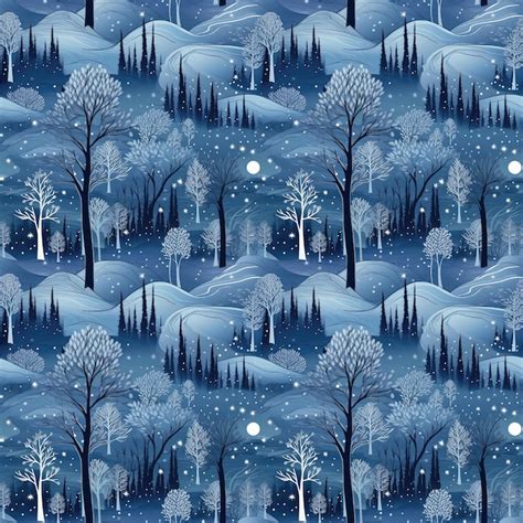 Premium Ai Image Seamless Background Of A Winter Wonderland Ai Generated